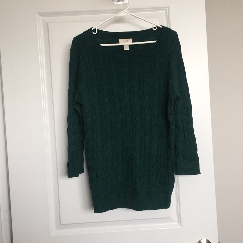 Anne Taylor Loft Crew Neck 3/4 Sleeve Sweater
